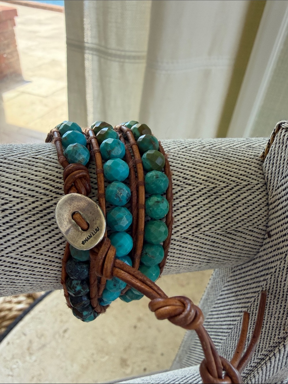 Chan Luu Turquoise and Teal Beaded Wrap Bracelet